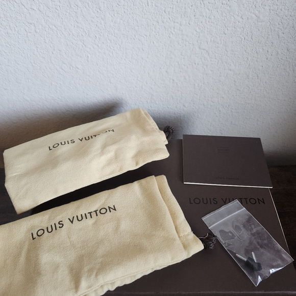 Louis Vuitton Black Satin Embellished Peep Toe Pumps Size 37 - Picture 14 of 15